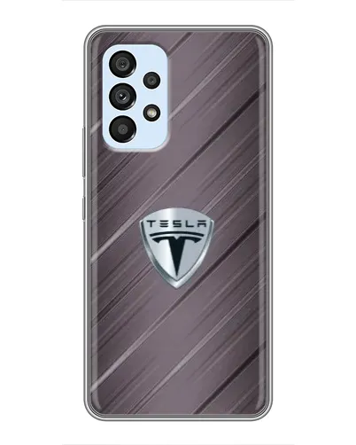 Чехол для Samsung Galaxy A33 (5G) с картинкой «Металлическая текстура Tesla»