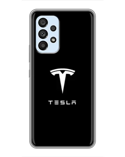 Чехол для Samsung Galaxy A33 (5G) с картинкой «Tesla White Logo»