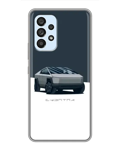 Чехол для Samsung Galaxy A33 (5G) с картинкой «Серебристый Cybertruck Tesla»