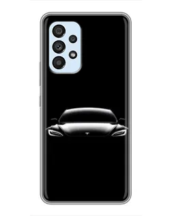 Чехол для Samsung Galaxy A33 (5G) с картинкой «Фары Tesla Night»