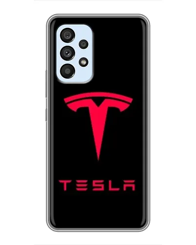 Чехол для Samsung Galaxy A33 (5G) с картинкой «Tesla Red Logo»