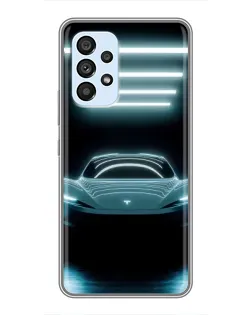 Чехол для Samsung Galaxy A33 (5G) с картинкой «Tesla в неоне»