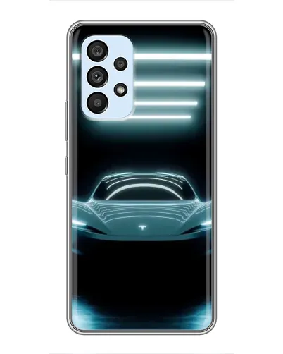 Чехол для Samsung Galaxy A33 (5G) с картинкой «Tesla в неоне»
