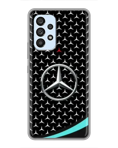 Чехол для Samsung Galaxy A33 (5G) с картинкой «Mercedes — бирюзовый акцент»