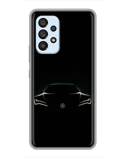 Чехол для Samsung Galaxy A33 (5G) с картинкой «Mercedes — силуэт авто» Чехол для Samsung Galaxy A33 (5G) с картинкой «Mercedes — силуэт авто»