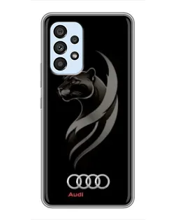 Чехол для Samsung Galaxy A33 (5G) с картинкой «Графика — пантера и Audi»