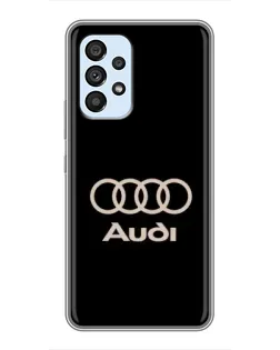 Чехол для Samsung Galaxy A33 (5G) с картинкой «Audi — золотой логотип»