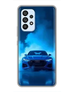 Чехол для Samsung Galaxy A33 (5G) с картинкой «Audi — голубая энергия»