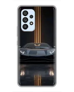 Чехол для Samsung Galaxy A33 (5G) с картинкой «Lamborghini золотые линии»