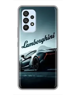 Чехол для Samsung Galaxy A33 (5G) с картинкой «Классическая надпись Lamborghini»