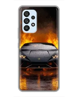 Чехол для Samsung Galaxy A33 (5G) с картинкой «Lamborghini в огне»