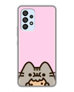 Чехол для Samsung Galaxy A33 (5G) с картинкой «Pusheen и печенье»