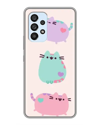 Чехол для Samsung Galaxy A33 (5G) с картинкой «Pusheen трио»