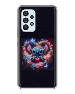 Чохол для Samsung Galaxy A33 (5G) з картинкою «Stitch у квітах»