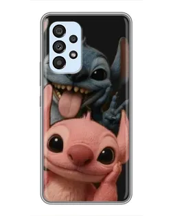 Чехол для Samsung Galaxy A33 (5G) с картинкой «Стич и Ангел»