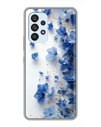Чехол для Samsung Galaxy A33 (5G) с картинкой «Голубой цветочный каскад»