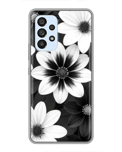 Чехол для Samsung Galaxy A33 (5G) с картинкой «Монохромные астры»