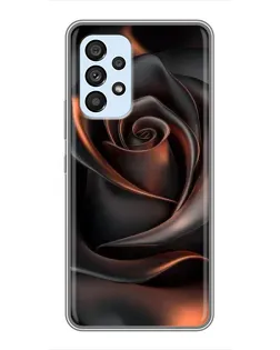 Чехол для Samsung Galaxy A33 (5G) с картинкой «Шелковая черная роза»