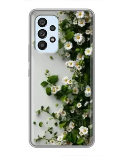 Чехол для Samsung Galaxy A33 (5G) с картинкой «Ветка мелких белых цветов»