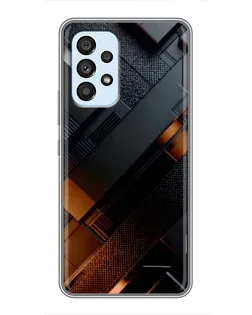 Чехол для Samsung Galaxy A33 (5G) с картинкой «Черные геометрические блоки»