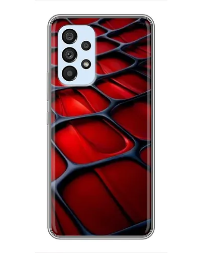 Чехол для Samsung Galaxy A33 (5G) с картинкой «Красная глянцевая сетка»