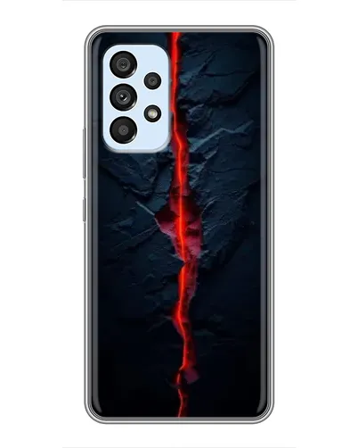 Чехол для Samsung Galaxy A33 (5G) с картинкой «Kрасная лавовая трещина»