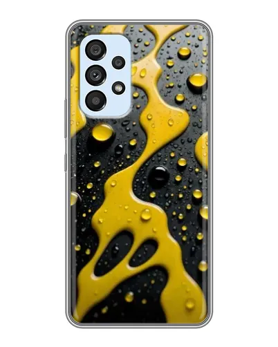 Чехол для Samsung Galaxy A33 (5G) с картинкой «Жидкое желтое золото»