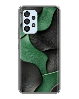 Чехол для Samsung Galaxy A33 (5G) с картинкой «Зеленые кожаные волны»