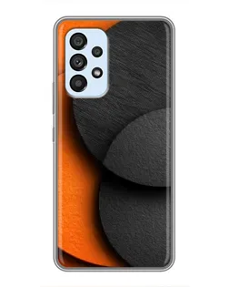 Чехол для Samsung Galaxy A33 (5G) с картинкой «Геометрия оранжевых кругов»