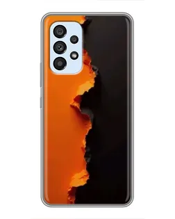 Чехол для Samsung Galaxy A33 (5G) с картинкой «Оранжевый разлом»