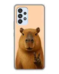 Чехол для Samsung Galaxy A33 (5G) с картинкой «Капибара виктория»
