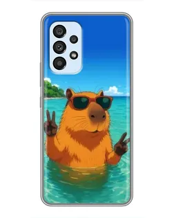 Чехол для Samsung Galaxy A33 (5G) с картинкой «Морская капибара»