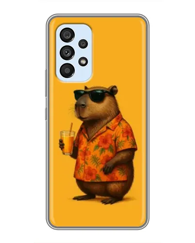 Чехол для Samsung Galaxy A33 (5G) с картинкой «Капибара на отдыхе»