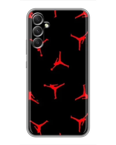 Чехол для Samsung Galaxy A34 с картинкой «Jordan Red Pattern»