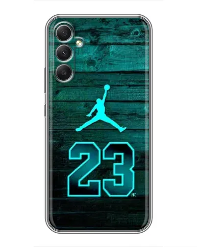 Чехол для Samsung Galaxy A34 с картинкой «Jordan Cyan 23»
