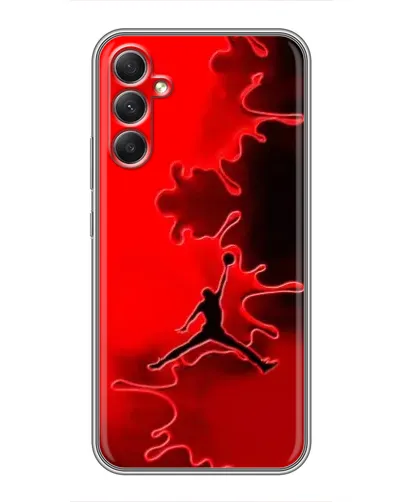 Чехол для Samsung Galaxy A34 с картинкой «Jordan Red Smoke»