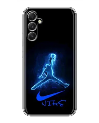 Чехол для Samsung Galaxy A34 с картинкой «Jordan Neon Blue»