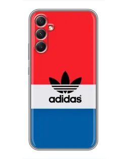 Чехол для Samsung Galaxy A34 с картинкой «Ретро блоки Adidas»