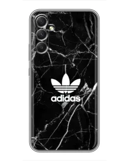Чехол для Samsung Galaxy A34 с картинкой «Белый мрамор Adidas»
