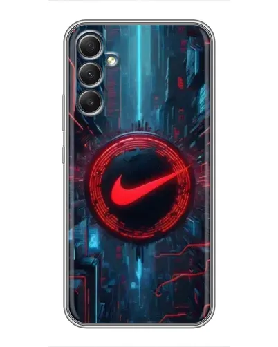 Чехол для Samsung Galaxy A34 с картинкой «Техногенный стиль Nike»