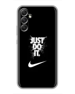 Чехол для Samsung Galaxy A34 с картинкой «Текстовый принт Nike»