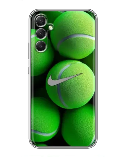 Чехол для Samsung Galaxy A34 с картинкой «Теннисные мячи Найк»