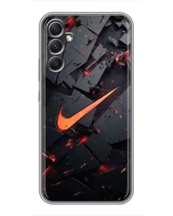 Чехол для Samsung Galaxy A34 с картинкой «Nike — эффект разломов»