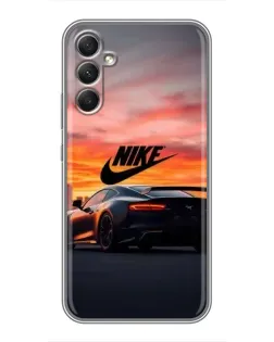 Чехол для Samsung Galaxy A34 с картинкой «Nike и суперкар»