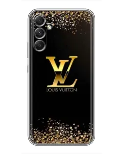 Чехол для Samsung Galaxy A34 с картинкой «LV — золотые искры»