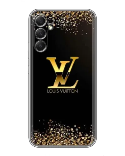 Чехол для Samsung Galaxy A34 с картинкой «LV — золотые искры»