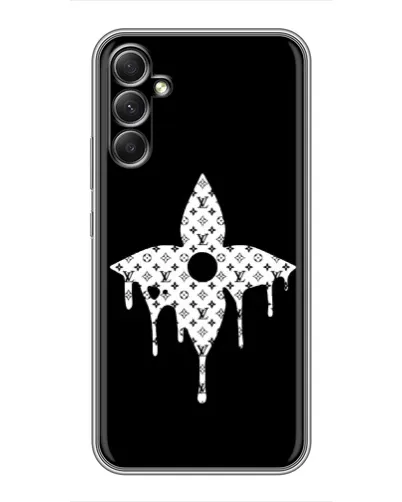 Чехол для Samsung Galaxy A34 с картинкой «Цветочная монограмма»