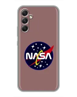 Чехол для Samsung Galaxy A34 с картинкой «NASA — ретро космос» Чехол для Samsung Galaxy A34 с картинкой «NASA — ретро космос»