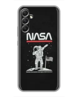 Чехол для Samsung Galaxy A34 с картинкой «NASA — шагаем по Луне» Чехол для Samsung Galaxy A34 с картинкой «NASA — шагаем по Луне»