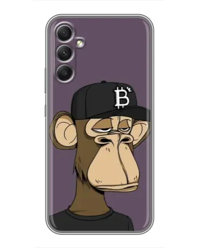 Чехол для Samsung Galaxy A34 с картинкой «Bored Ape в кепке»
